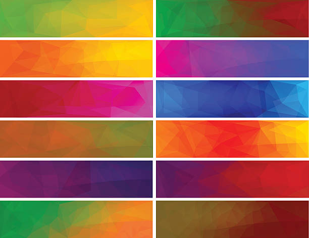 Vectors polygonal backgrounds for banner. vector art illustration
