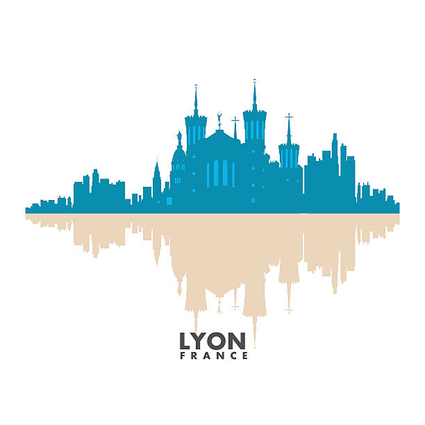 illustrations, cliparts, dessins animés et icônes de vector silhouettes de la ville - lyon