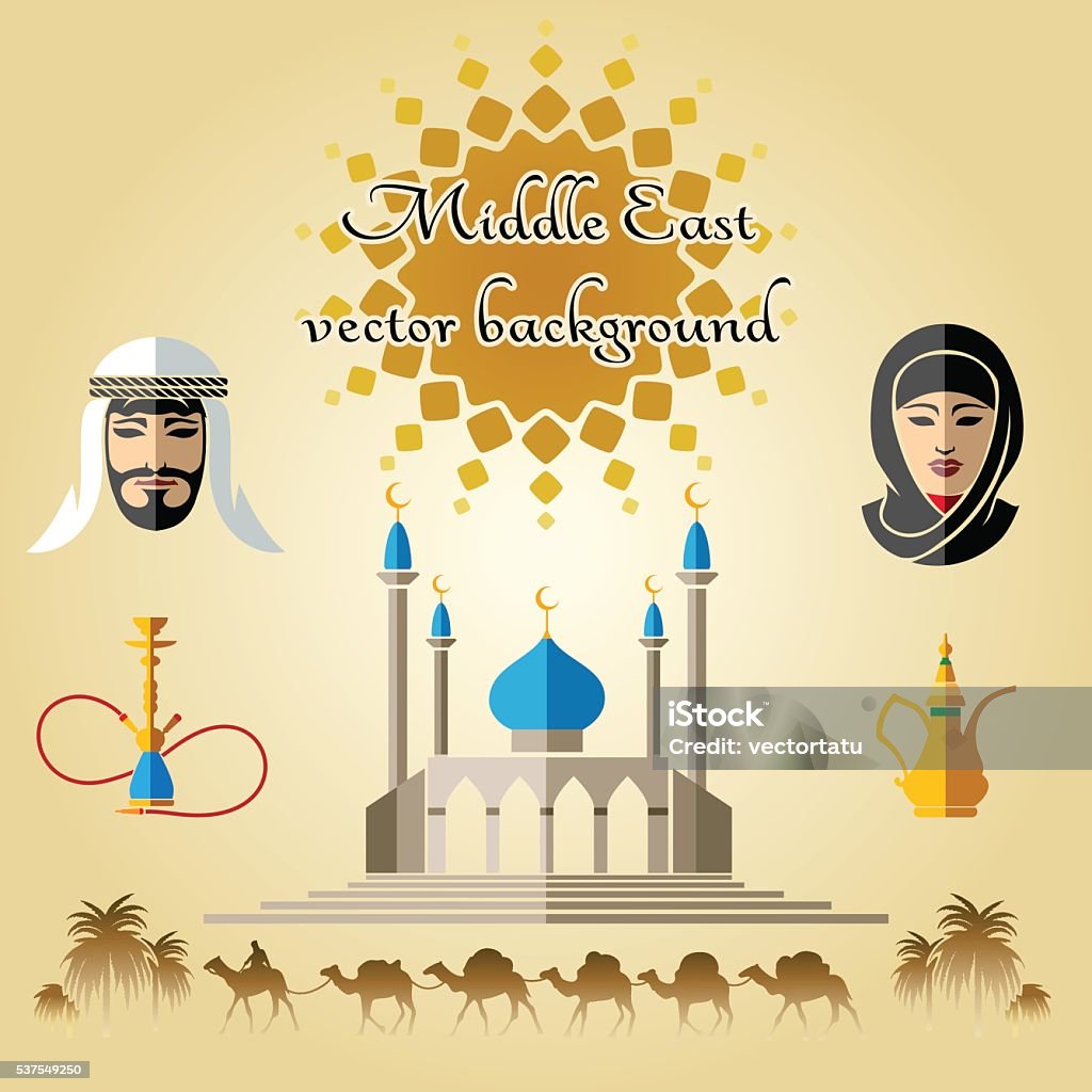 Arab Pool Vector Arab Vector Background Stock Illustration - Download Image Now - Abaya ...
