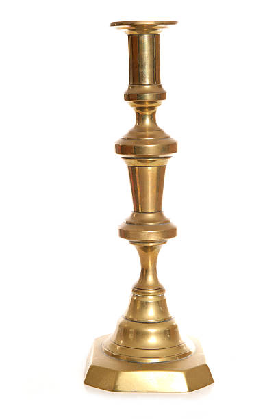 istock vintage brass candle stick holder 537549729