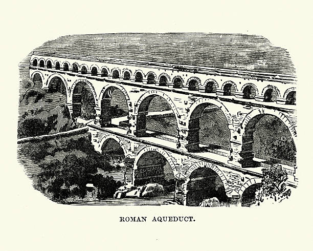 ilustraciones, imágenes clip art, dibujos animados e iconos de stock de antigua roman acueducto - roman aqueduct