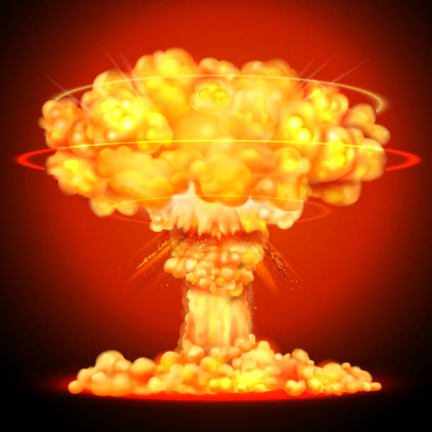 atombombe explosion - mushroom cloud stock-grafiken, -clipart, -cartoons und -symbole