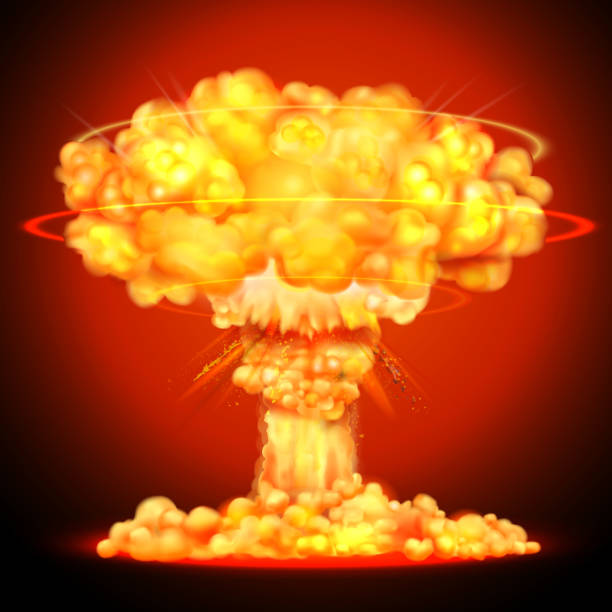 ilustrações de stock, clip art, desenhos animados e ícones de explosão de bomba nuclear - mushroom cloud