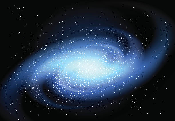 Galaxy vector background Galaxy vector background. Glowing galaxy in a free space. Vector illustration andromeda stock illustrations