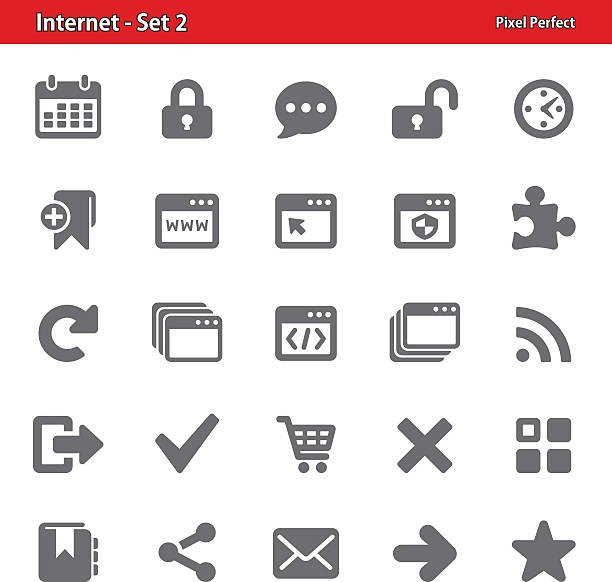 Internet Icons - Set 2 Professional, pixel perfect icons depicting various internet browsing concepts. news feed icon stock illustrations