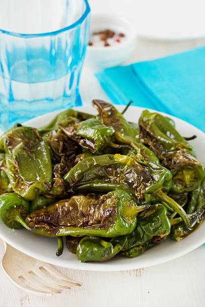 istock grilled pepper on the white plate 537581417
