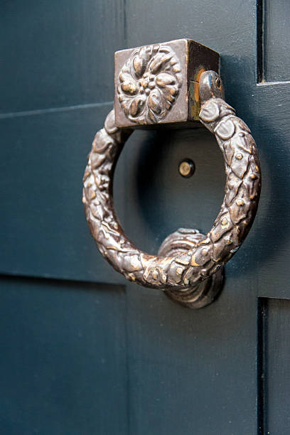 istock Old metal door knocker 537582349