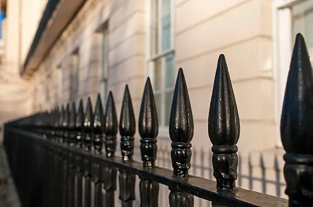 Ornamental detail of an elegant front door - London, England