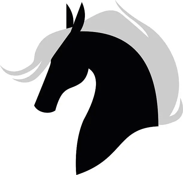 Vector illustration of Horse muzzle profile