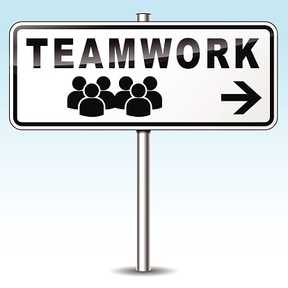 Team First Sign Teamwork Sign Stock Illustration - Download Image Now - 2015 ...