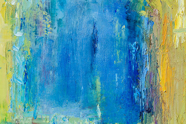 istock Abstract painted yellow and blue art backgrounds. 537594553