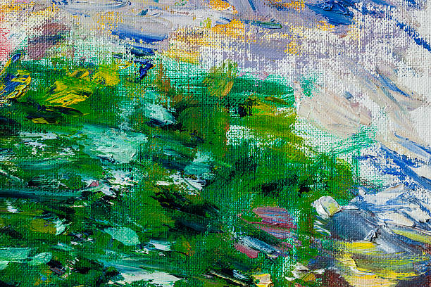 istock Abstract painted green and blue art backgrounds. 537594575