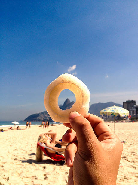 Playing with fried froth on the beach.
