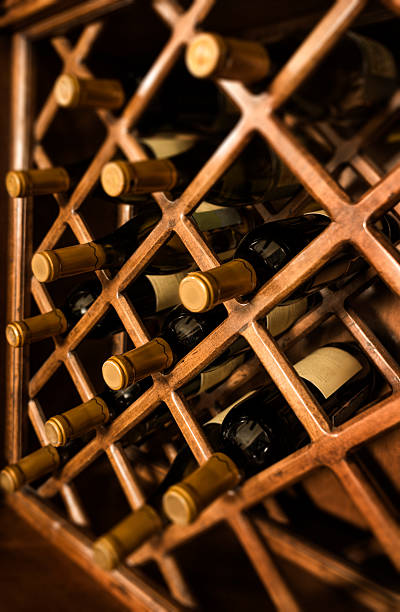 istock Assortment of Wines on Wine Rack 537596197