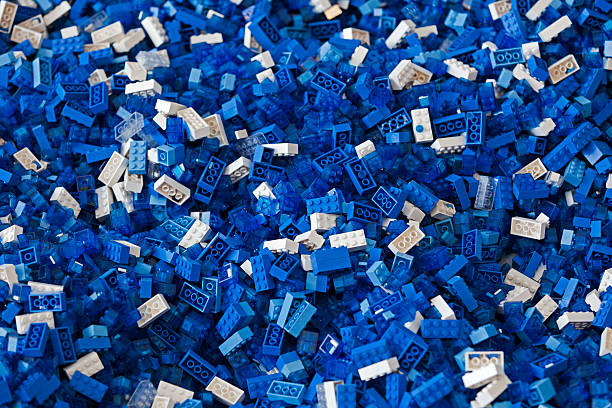 Pile di coloratissimi I MATTONCINI Lego. - foto stock