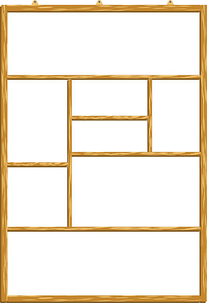 wooden frame vector art illustration