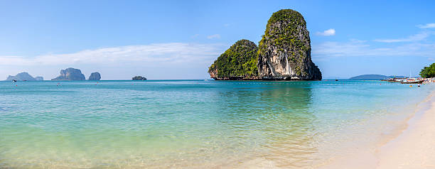 istock Panoramic view of beautiful beach and islands, Thailand. 537599381