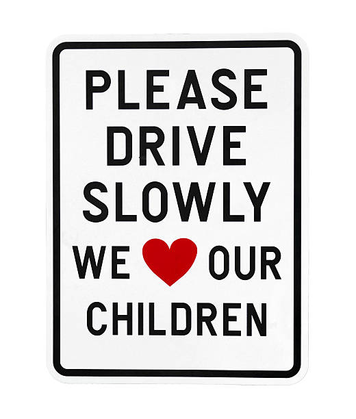 istock Drive slowly sign with red heart 537600000