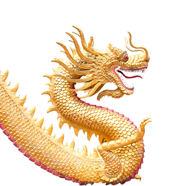 istock Giant golden Chinese dragon 537600243