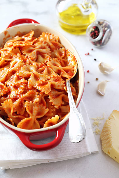 istock Farfalle pasta with tomato sauce 537601018