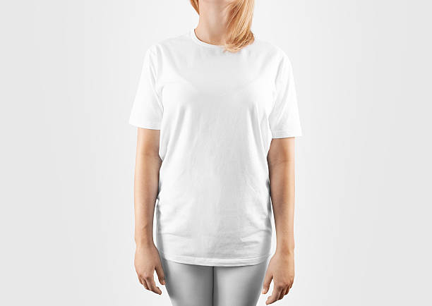 istock Blank white t-shirt design mockup, isolated, clipping path. 537602338
