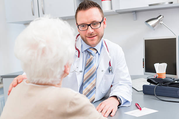 istock Doctor seeing senior patient in practice 537602742