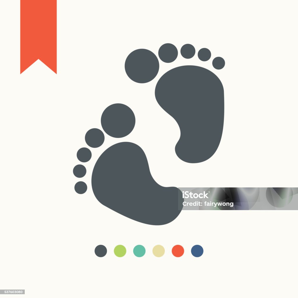 Baby feet icon Baby feet icon,vector illustration. Baby - Human Age stock vector