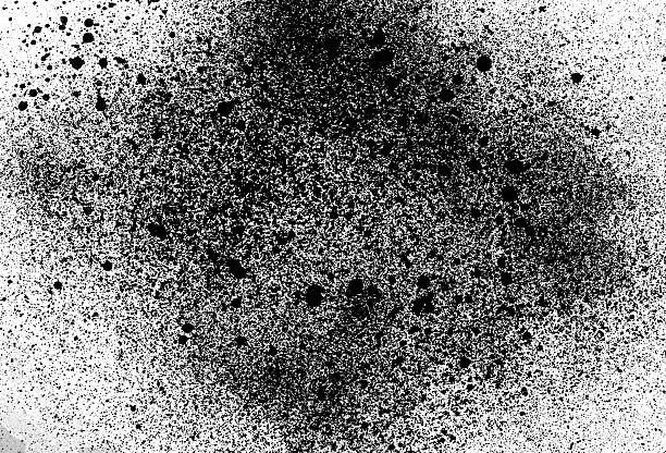 istock Watercolor background of ink splashes. Black paint 537605044
