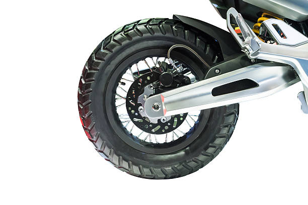 istock Motorcycle Motocross wheels isolated on white background 537608540