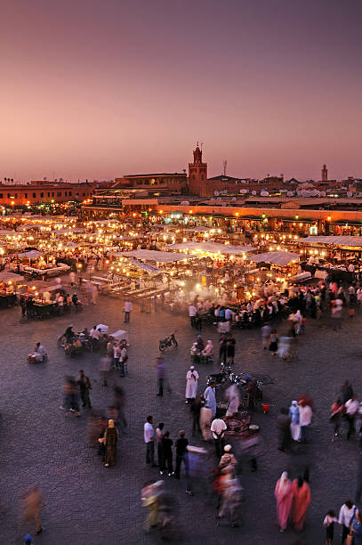 djemaa el fna, marrakech, marrocos - jema el fna - fotografias e filmes do acervo