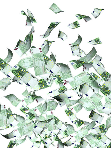 istock Flying banknotes of euro 537609742