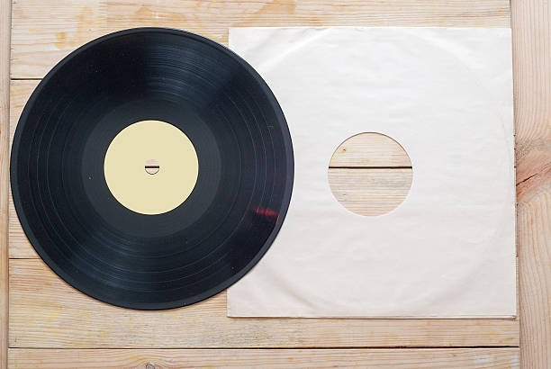 istock Vinyl record with copy space in front of a collection 537610314