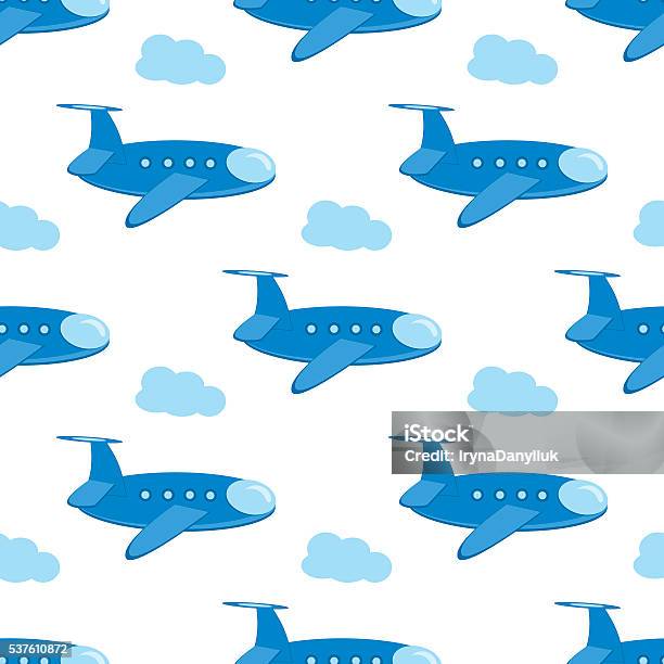 Airplan Vector Pattern Airplane Seamless Pattern Vector Stock Illustration - Download Image ...