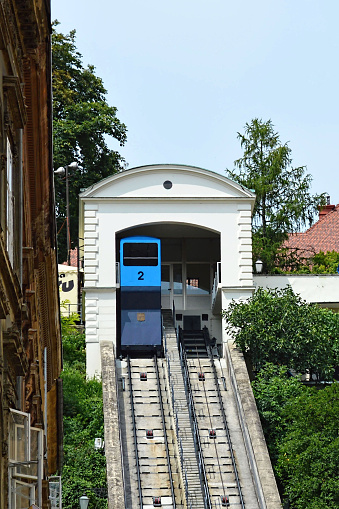 Old funicular  in Zagreb, Croatia