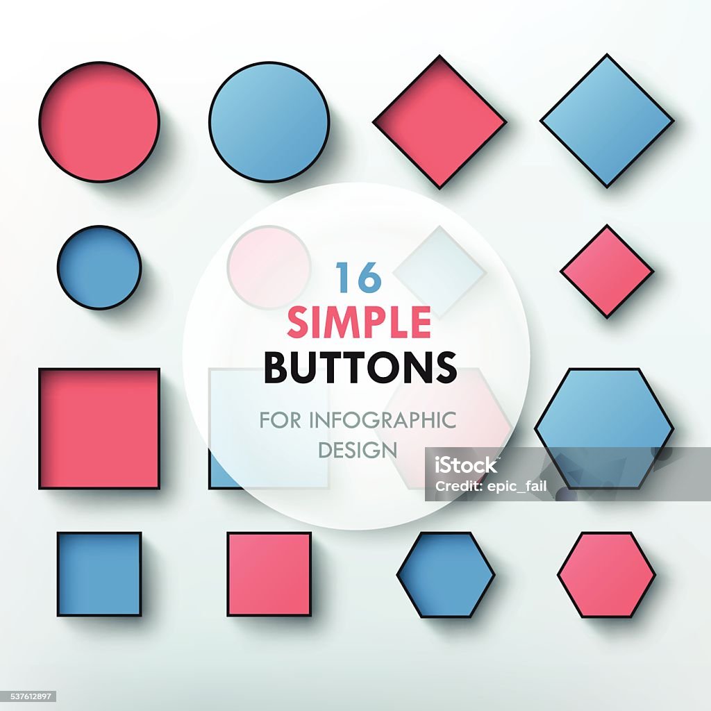 String And Button Vector Vector Buttons Set Stock Illustration - Download Image Now - 2015 ...