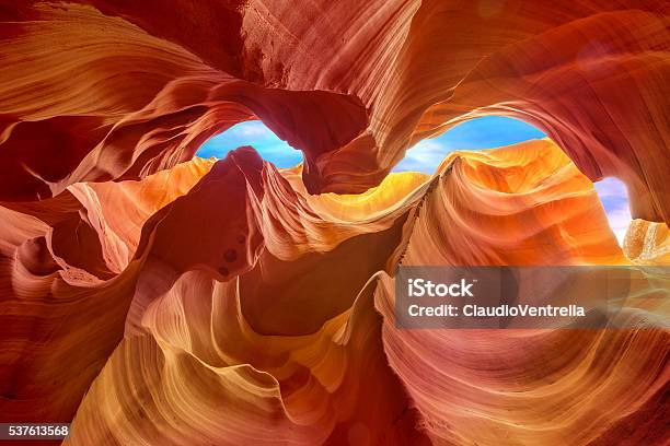 Rock Formations Inside Lower Antelope Slot Canyon Stock Photo - Download Image Now - Nature, Landscape - Scenery, Awe