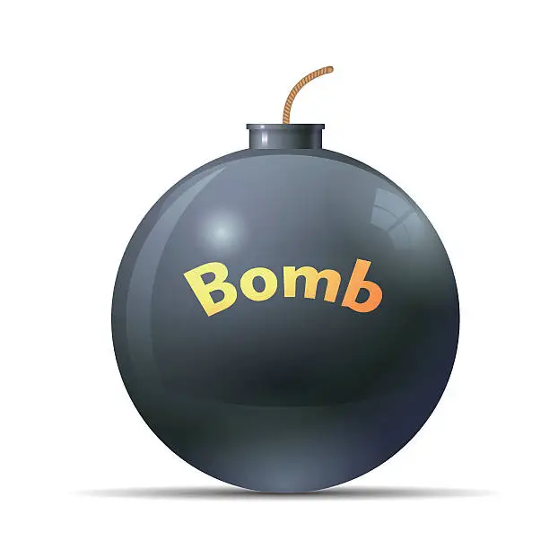 Vector illustration of bomb