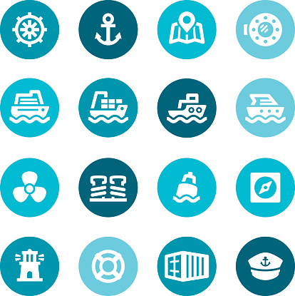Nautical, shipping, icons, sailing, anchor, sea, shipping portn, ship, yacht, tugboat