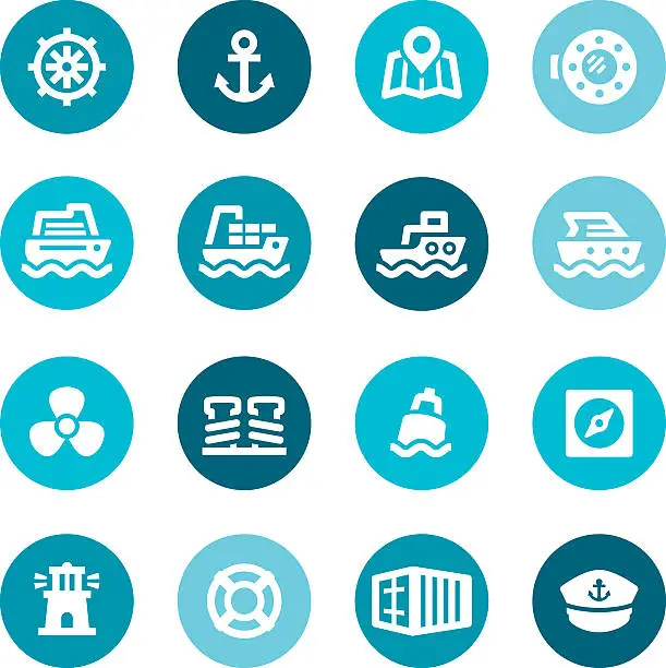 Vector illustration of Nautical Icons