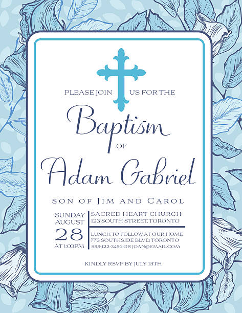 ilustrações de stock, clip art, desenhos animados e ícones de menino batizado modelo de convite de batismo ou - church greeting welcome sign sign