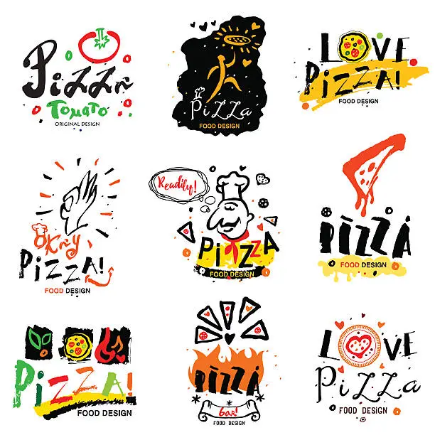Vector illustration of Pizza illustration.