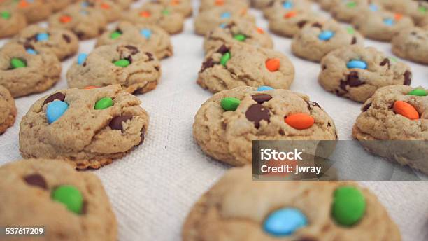 Blue Green Gold Cookies 3 Stock Photo - Download Image Now - Cookie, Chocolate Chip, Chewy