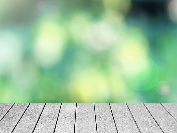 istock Abstract colourful Bokeh background with wooden planks 537618227