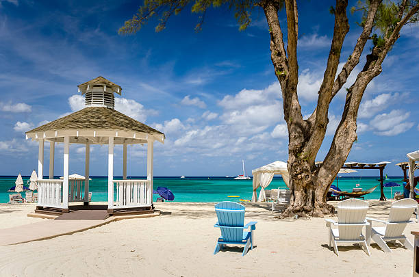 istock Wooden Gazebo on a Beach 537620468