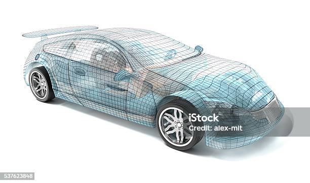 Car Design Wire Model My Own Design Stock Photo - Download Image Now - Car, Plan - Document, Three Dimensional