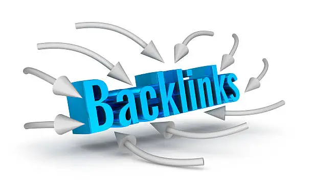 Photo of Backlinks 3d word concept over white