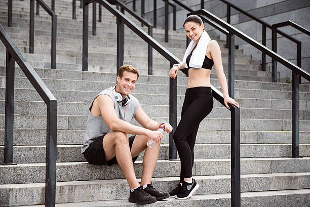 istock Man and woman looking at camera 537625092
