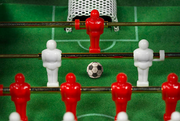 istock Mini Table Football Game with Soccer Ball 537625324