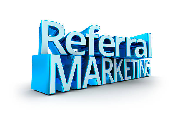 istock Referral Marketing text, 3d Concept isolated on white 537625396