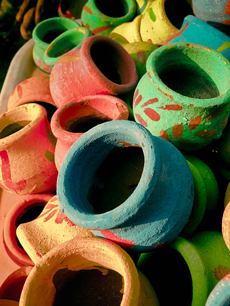 istock Little earthen vessels, Pitchers, clay pots 537625932